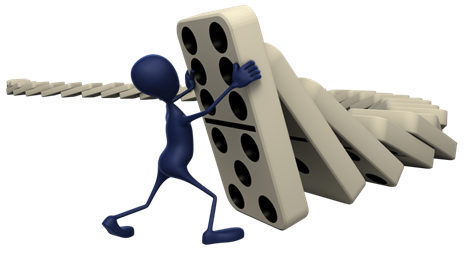 dominoes fall