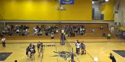 Puyallup and Bellarmine prep volleyball 0-34 screenshot
