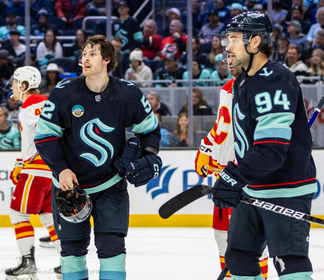 Calgary_Flames_at_Seattle_Kraken_-_November_4,_2023_-_Tye_Kartye_and_Devin_Shore_(53317352095)