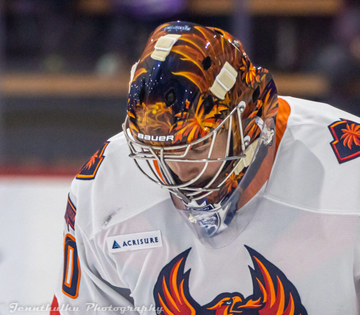 Calgary_Wranglers_vs._Coachella_Valley_Firebirds_-_October_29,_2022_-_booth_mask_(52484942094)